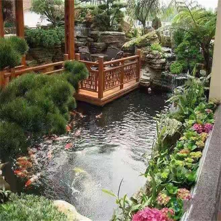 黄平别墅庭院景观设计鱼池